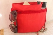 Red Dog red bagpod handbag organiser